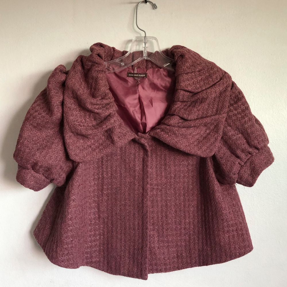 Coco and Chase Mauve Purple Short Sleeve Jacket S